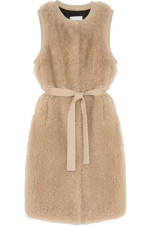YVES SALOMON Belted shearling gilet