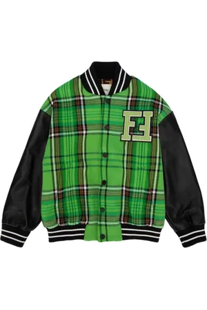 Fendi Checked pattern bomber jacket