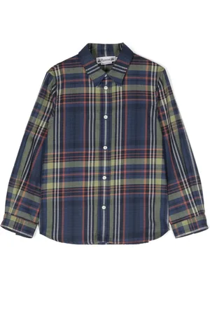 BONPOINT Check-print long-sleeve shirt