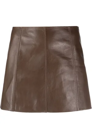 PETAR PETROV Patent leather straight miniskirt