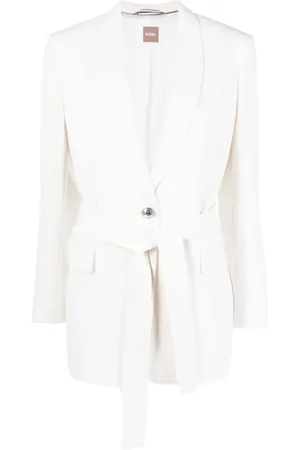 HUGO BOSS Single-breasted belted blazer