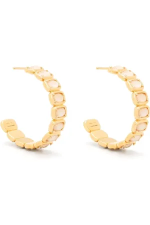 IVI Faceted-embellished hoop earrings
