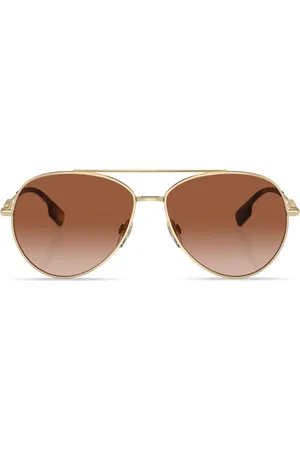 Burberry Logo-plaque pilot-frame sunglasses