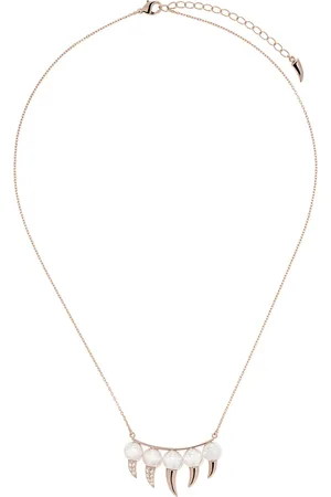 Tasaki 18kt rose gold Danger Fang Akoya pearl and diamond necklace