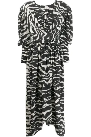 Isabel Marant Filao zebra-print twisted-waist dress