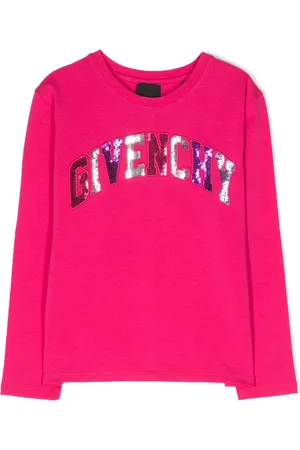 Givenchy Sequinned-logo long-sleeve T-shirt