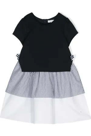 PATACHOU Bow-detailing layered cotton dress