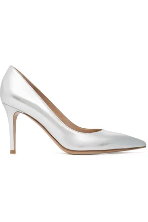 Gianvito Rossi 85mm metallic leather pumps