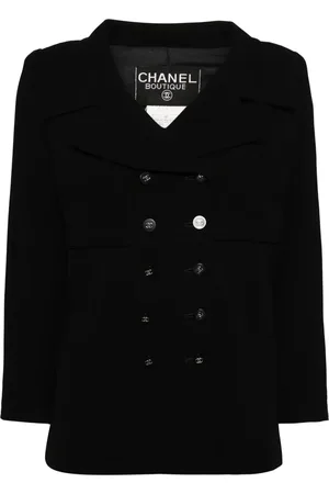 CHANEL 1996 CC mark button double-breasted blazer