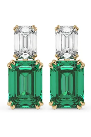 VEYNOU 14kt yellow Beyond Eden emerald earrings