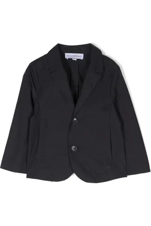 Emporio Armani Single-breasted cotton blazer