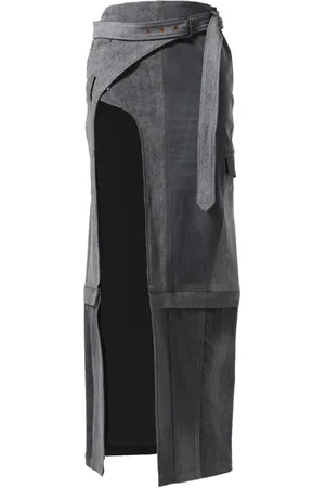 SRVC Wrap denim skirt