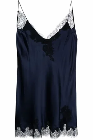 CARINE GILSON V-neck silk slip dress