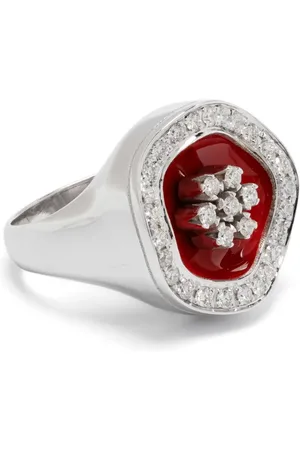 Ilaria Icardi 18K white gold The Flower diamond signet ring