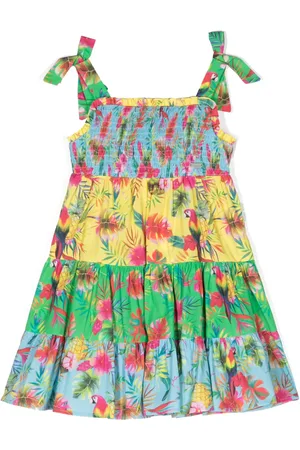 PATACHOU Tropical-print cotton dress