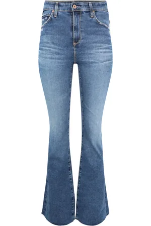 AG Jeans Farrah logo-patch bootcut jeans