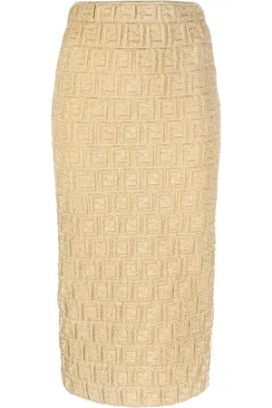 Fendi FF-motif pencil skirt