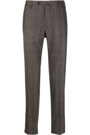 PT Torino Check print wool trousers