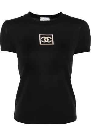 CHANEL 2003 CC logo knitted top