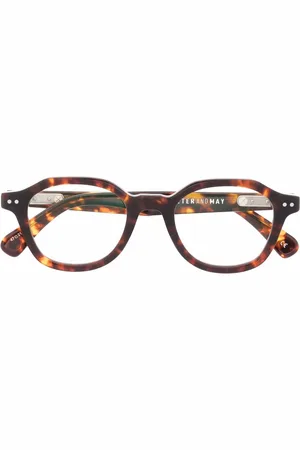 PETER & MAY WALK Tortoiseshell round-frame glasses