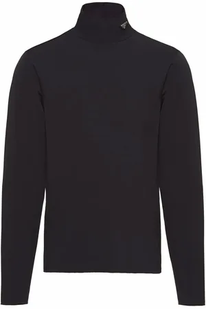 Prada Triangle plaque high-neck top