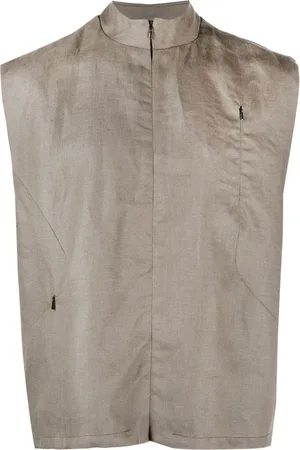 robyn lynch Band-collar zip-up gilet