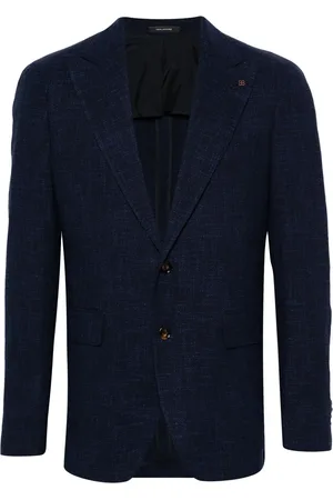 TAGLIATORE Textured finish single-breasted blazer