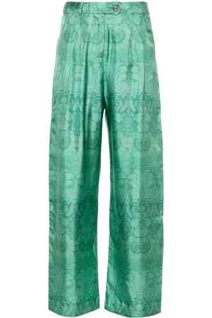 PIERRE-LOUIS MASCIA Floral wide-leg trousers