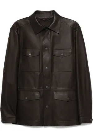CANALI Leather military jacket