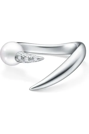 Tasaki 18kt white gold Collection Line Danger Horn ring