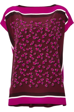 Gucci Heart-print silk blouse