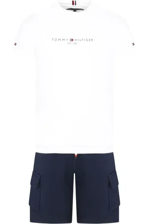 Tommy Hilfiger Logo-embellished T-shirt and cargo shorts set