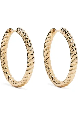 Anita 18kt yellow Zoe braided hoop earrings