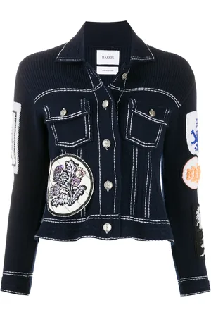 Barrie Patched knitted jacket