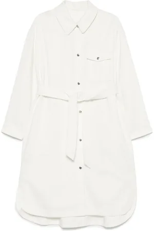 YVES SALOMON Denim midi dress