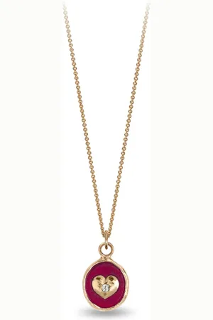 Pyrrha 14K yellow Loving Talisman diamond pendant necklace