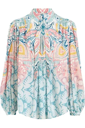 Etro Graphic-print pussy-bow blouse