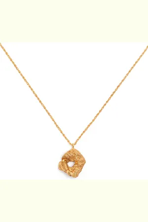 Lee O alphabet pendant necklace