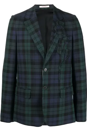 VALENTINO GARAVANI Checked single-breasted blazer