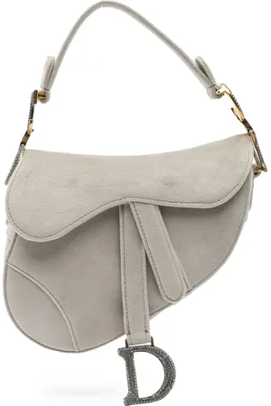 Dior 2020 Mini Velvet Crystal Embellished Saddle satchel