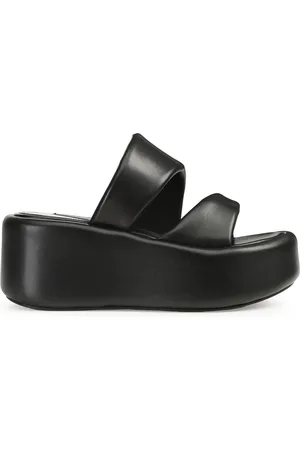 Sergio Rossi Spongy leather wedge sandals