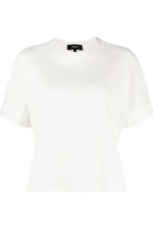 THEORY Drop-shoulder piqué T-shirt