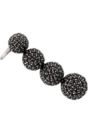 ALINKA 18kt white gold Black Caviar diamond right slider earring