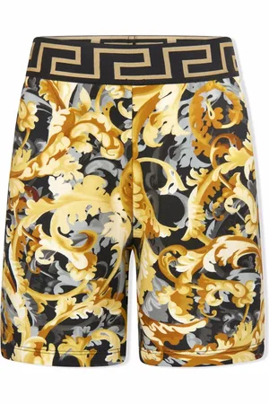 VERSACE Baroccoflage-print cotton shorts