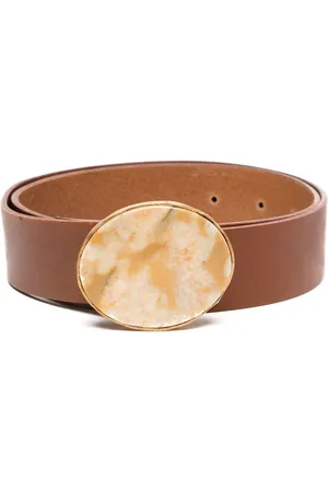 NICK FOUQUET Crystal-buckle leather belt