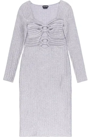 Tom Ford Cut-out detailing ribbed-knit dress