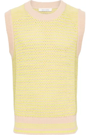 WALES BONNER Unity striped crochet-knit vest