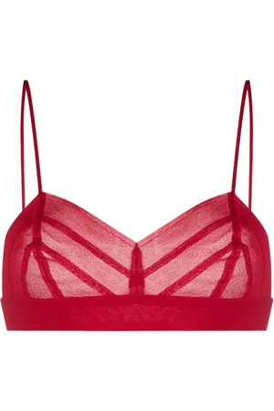Serafini Semi-sheered panelled bra