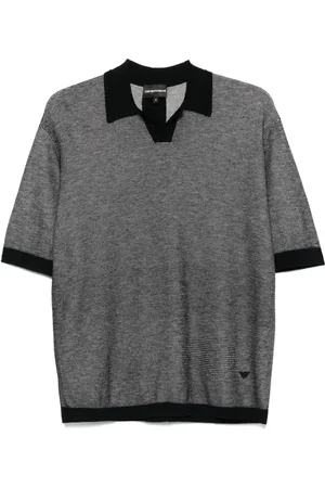 Emporio Armani Patterned-jacquard T-shirt
