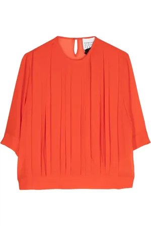 Edward Achour Paris Pintuck-detail round-neck blouse